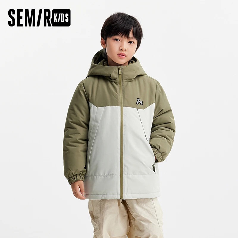 Semir Children's Down Jacket 2024 New Set Three-Proof Two-Piece Medium and Long Coat Boys' and Girls' Winter Top