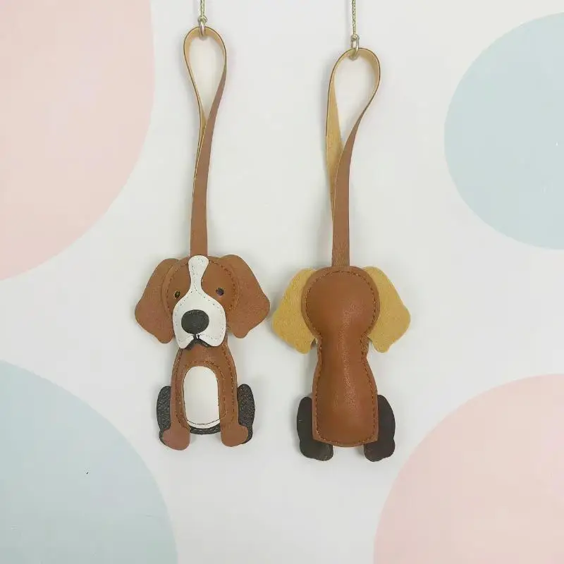 1 Stück Kunstleder-Schlüsselband mit verstellbarem Riemen für Schlüssel, Taschen und Handyketten, süßer Beagle-Hundeanhänger, Valentinstagsgeschenk für Männer und Frauen