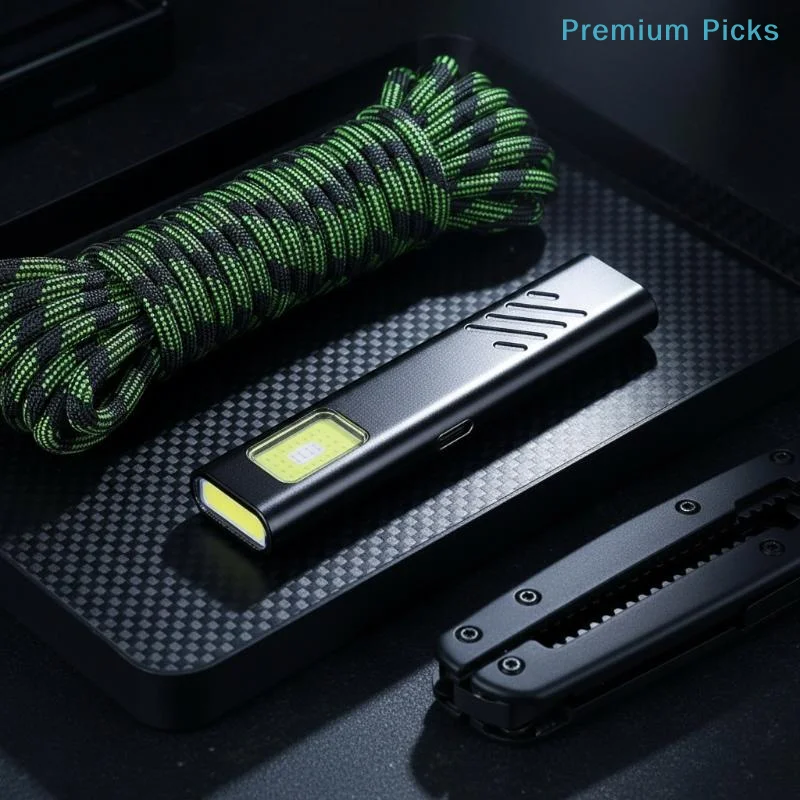 portablePortable USB Rechargeable LED Flashlight Dual Light Modes Anti-Slip Design Bright Torch for Outdoor Camping Hiking