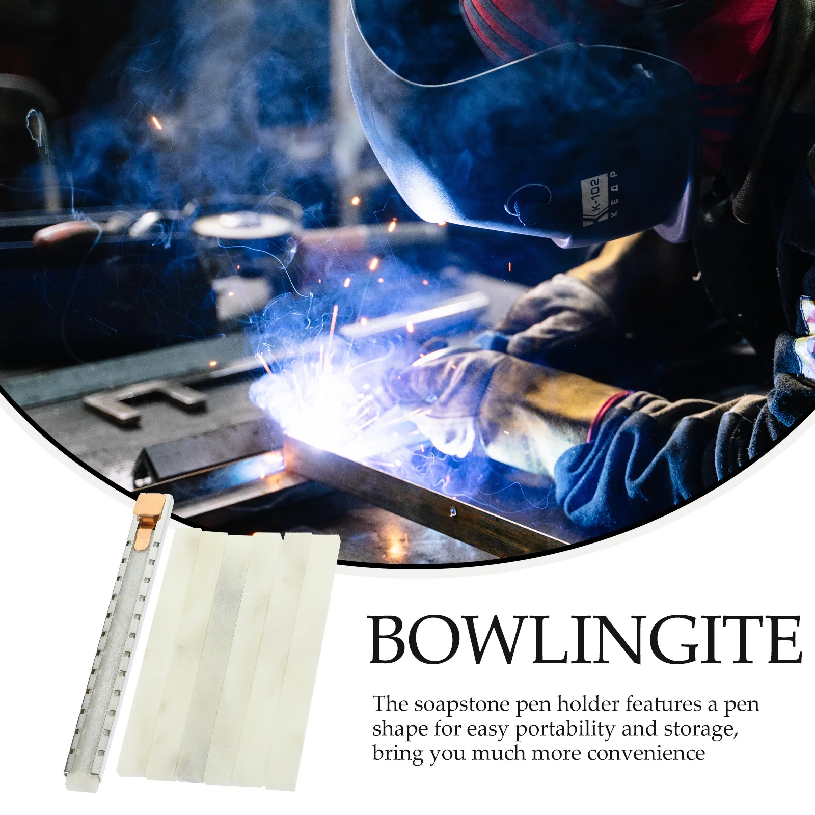 

High Quality Soapstone Pencils in Holder Set Premium Welding Tools for Marking Steel and Metal Surfaces Efficient