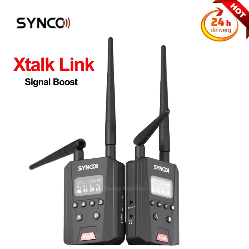 Synco Xtalk Link Signal Boost for Synco XTalk Wireless Intercom System Multiple People Intercom Communication to 1000M Distance