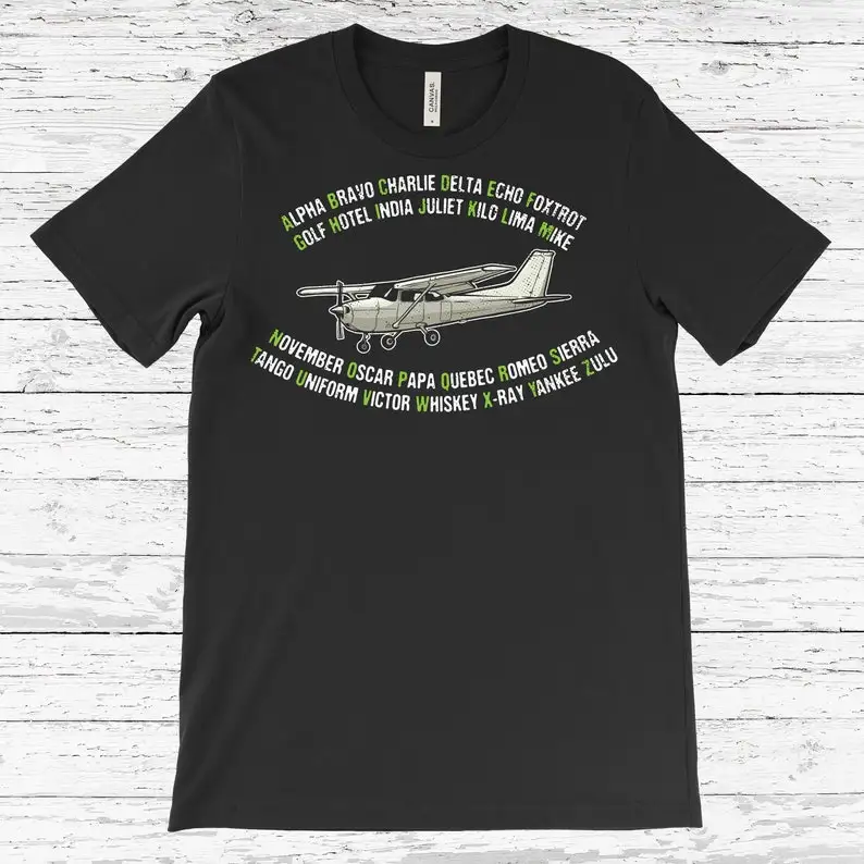 

Cessna Skyhawk 172 T-Shirt Pilot Airplane Alphabet Vintage Aviation Gift Shirts Flying Airline School Present Aviators Planes