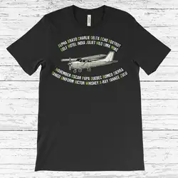 Cessna Skyhawk 172 T-Shirt Pilot Airplane Alphabet Vintage Aviation Gift Shirts Flying Airline School Present Aviators Planes