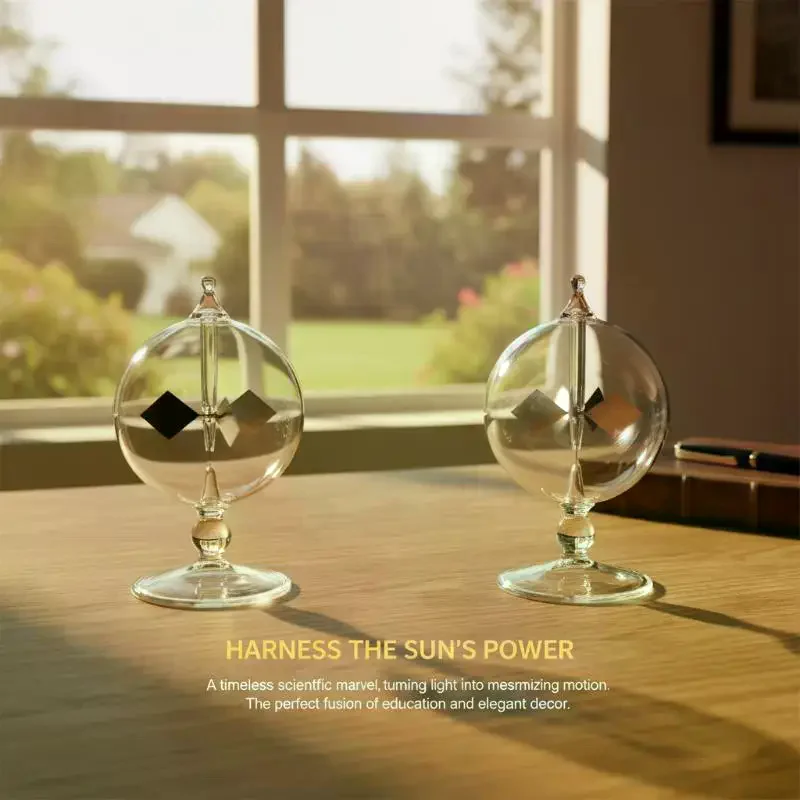 Solar Power Crookes Radiometer Light Pressure Windmill Bolometer 14cm*7.5cm