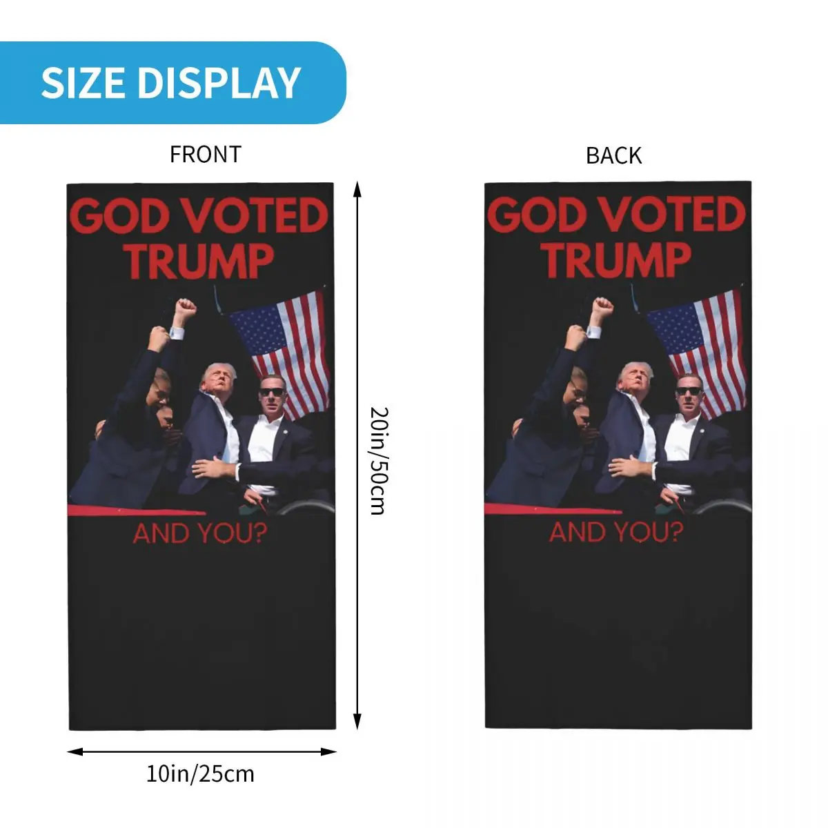 Vote Motocross Bandana Neck Gaiter Printed T-Trumps Wrap Scarf Hiking Unisex Adult Windproof