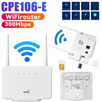 4G Lte Cpe Router Modem 300mbps Wifi Router External Antenna With Sim Card Slot EU Plug Home Travel Work Portable Router Modem