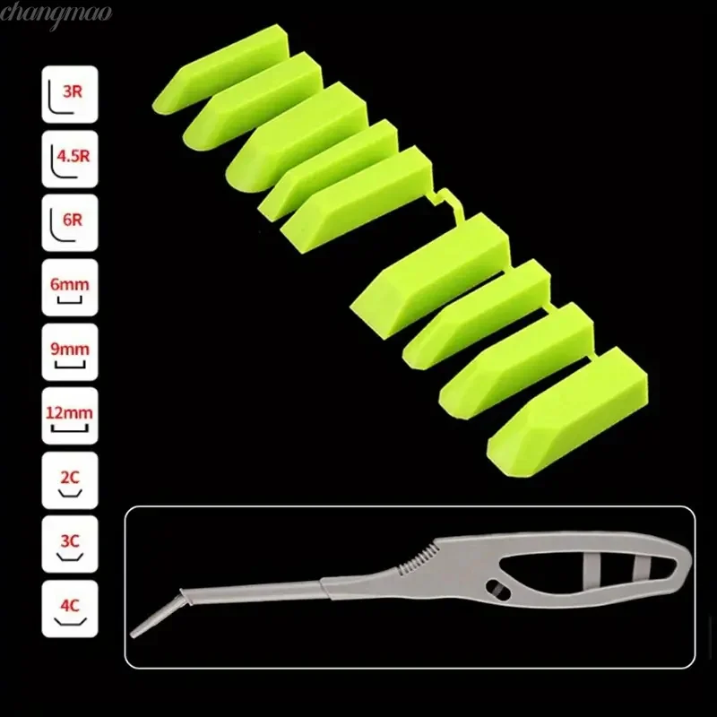 9 In 1 Glass Glue Angle Scraper Sealant Spreader Finishing Tool Kit For Window Ceramics Tile Kitchen Sink Shower Tile Joint Set image 2