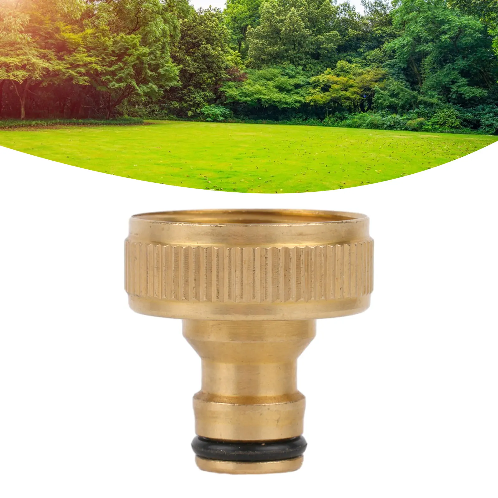 Fitting Hose Tap Connector Garden Adapter Golden Replacement Tap Faucet Water Pipe Connector 1inch BSPF 36*31mm