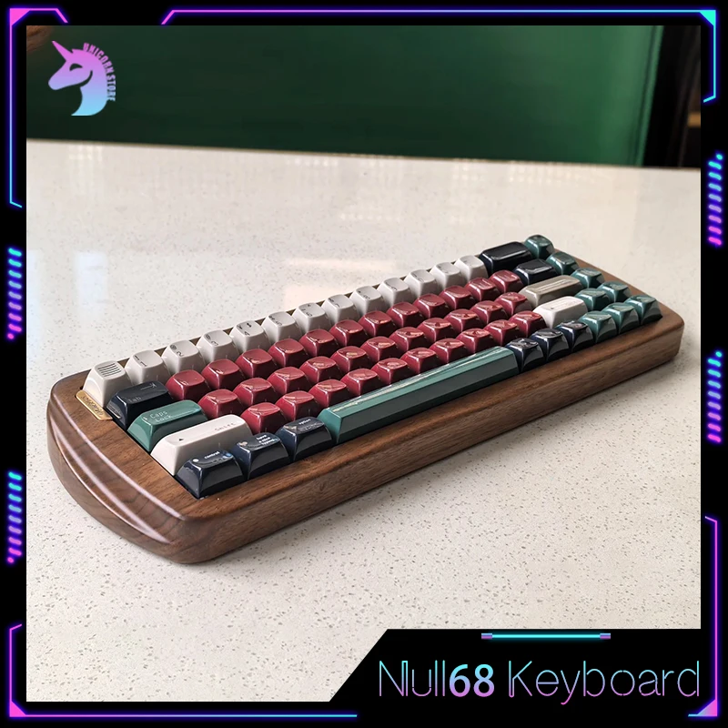 

Null68 Mechanical Keyboard Kit Wireless Bluetooth Keyboard Kit Walnut Wood Keyboards Kits Customized Hot Swap Rgb Solid Wood