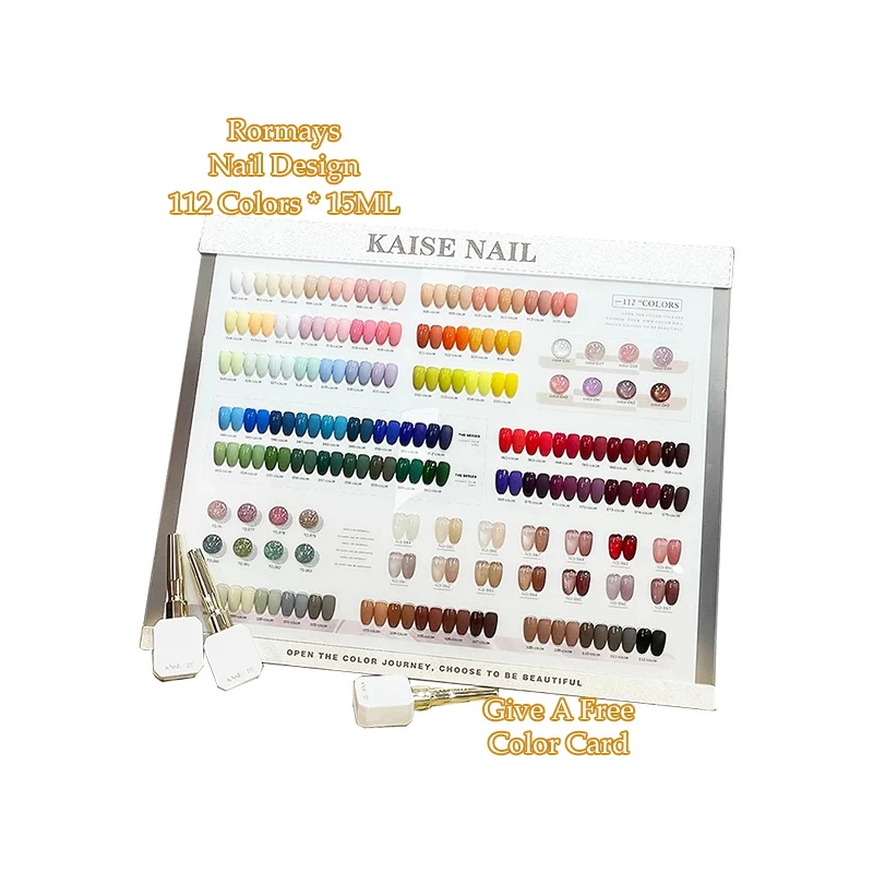 Rormays Popular gel Polished 112 Color Nail Enhancements Open shop Mixed gel Varnish Lasting Transparent Shiny Chipped Nail Art