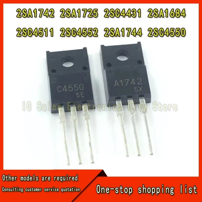 10 Stuks/A1684 C4431 A1725 C4511 A1742 C4550 A1744 C4552 2sa1684 2sc4431 2sa1725 2sc4511 2sa1742 2sc4550 2sa1744 2sc4552 TO-220F