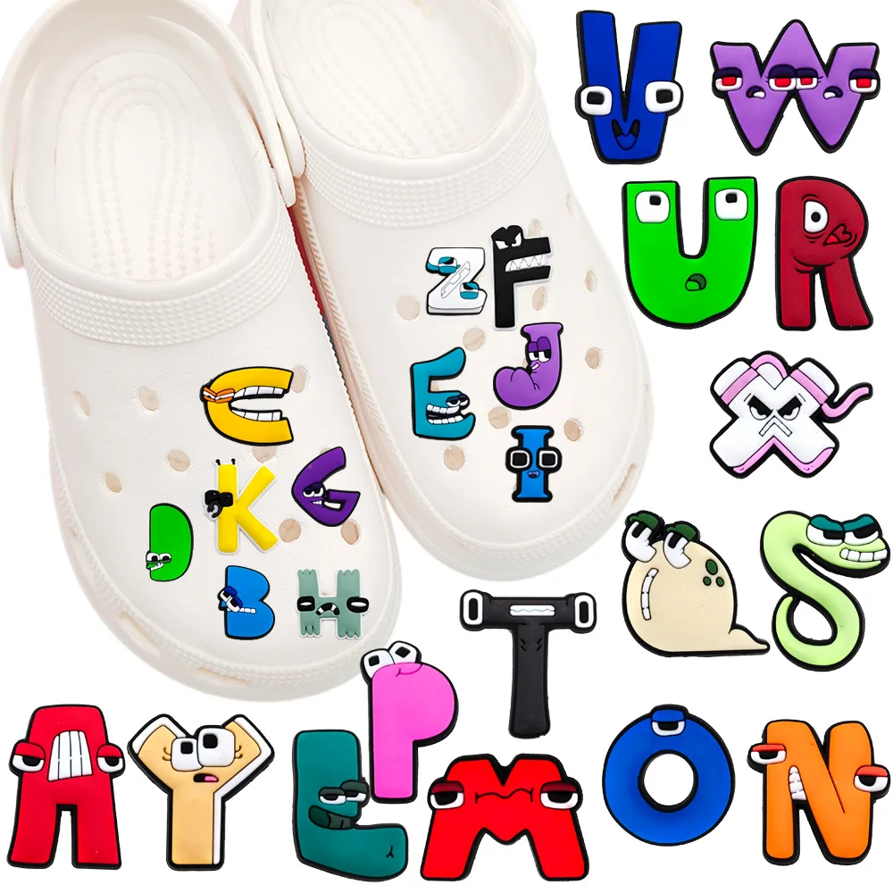 26-Pack Premium Croc Charms Set - DIY PVC Shoe Decor for Sandals, Beach Bags & Accessories - Stylish Shoe Accessories