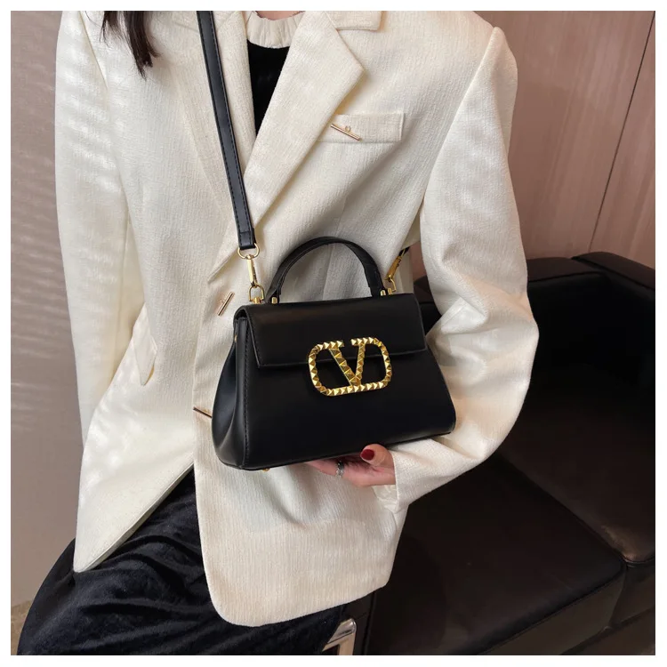 

2025 Новая женская сумка через плечо - простая модная однотонная, текстурированная через плечо, дизайнерская повседневная сумка