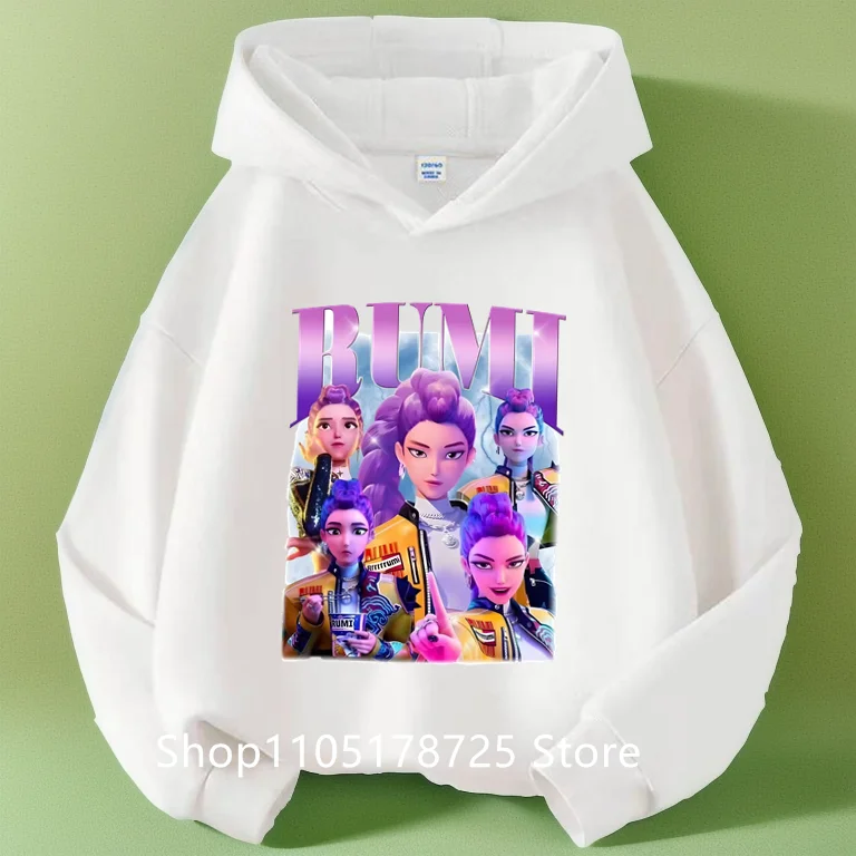 2026 KPop شيطان الصيادين Huntrix هوديي طفل الفتيات الفتيان موضة البلوز Harajuku كم طويل البلوز الاطفال جديد الكرتون القمم #5