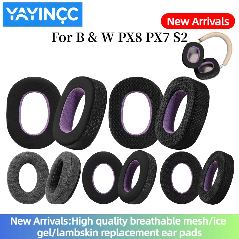 

YAYINCC Replacement New Breathable mesh fabric style Memory Foam Cushions Ear Pads For B&W Bowers & Wilkins PX8/PX7 S2 headset