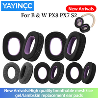 YAYINCC Replacement New Breathable mesh fabric style Memory Foam Cushions Ear Pads For B&W Bowers & Wilkins PX8/PX7 S2 headset