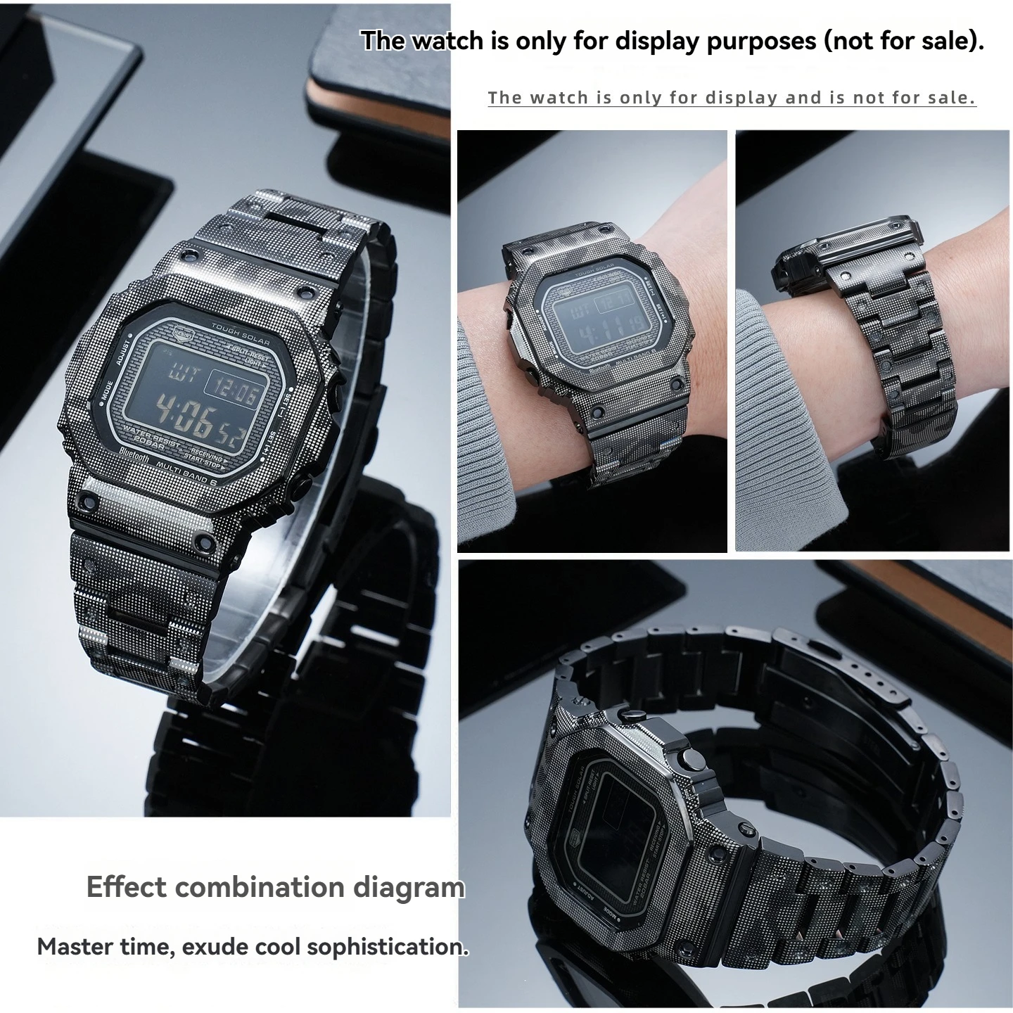 GMW B5000 Camouflage strap&Case Mod Shell For Casio G-SHOCK 3459 GMW-B5000 modification DIY set retro watch accessories
