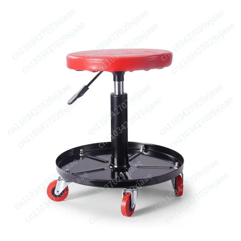 Auto Repair Stool with Tool Disk Universal Wheels Mechanic Rolling Seat for Workshop Garage