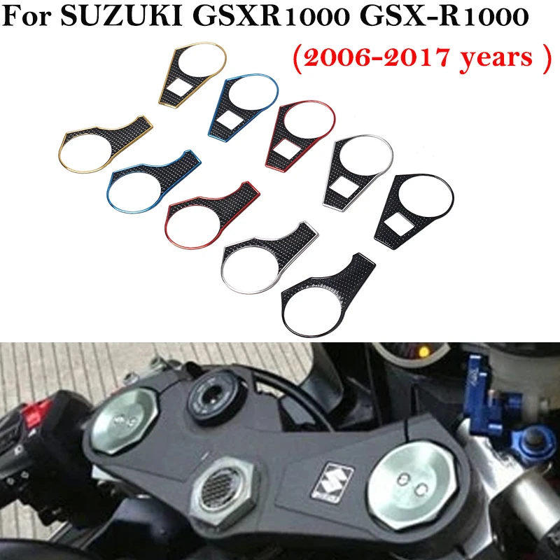 Slip On For Suzukl GSXR1000 GSX R1000 2006 - 2017 Motorcycle Decal Sticker Pad Triple Tree Top Clamp Upper Front End Waterproof