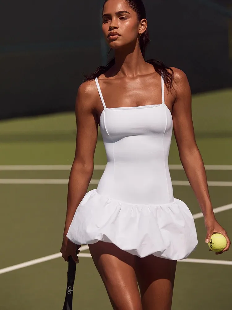 

New Arrival Tight Elastic Quick-Dry Women's Tennis Skirt Sleeveless Sexy Sports Skorts