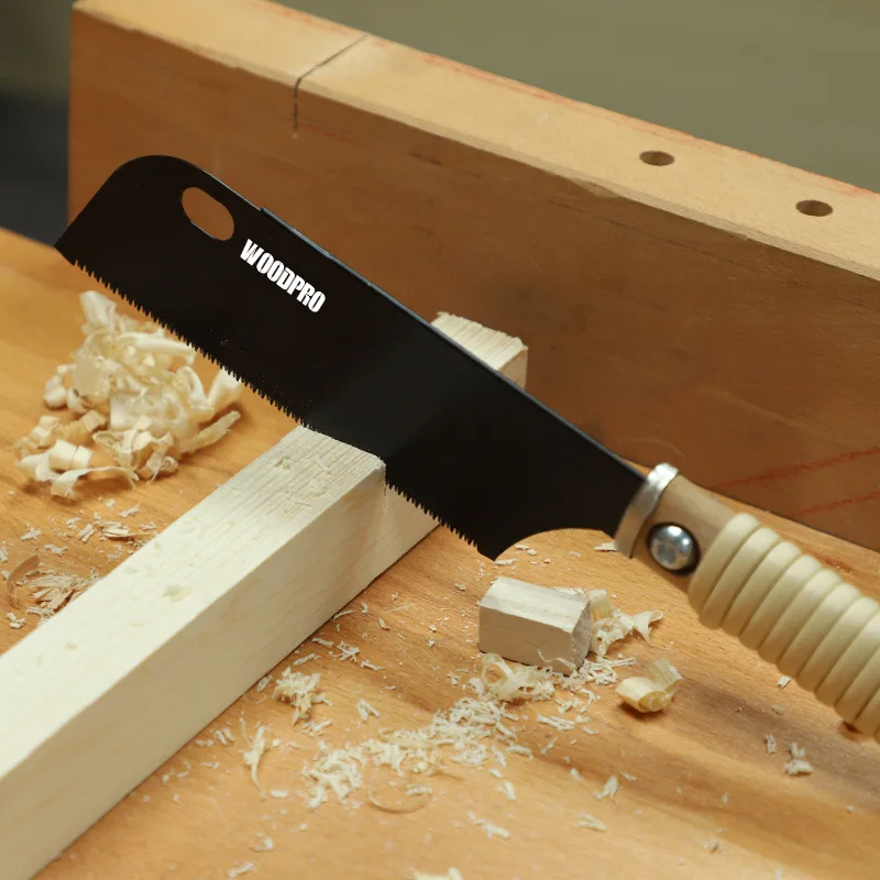 

6-дюймовая портативная ручная пила с деревянной ручкой, маленькая бытовая обрезная пила, прочная, износостойкая, прочная, профессиональные ручные инструменты