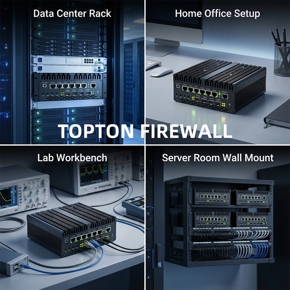 

New Firewall Mini PC Ultra 9 185H 7 155H 2x DDR5 6x i226V LAN Fanless Computer Hardware, Micro Router Appliance, AES-NI OPNsense