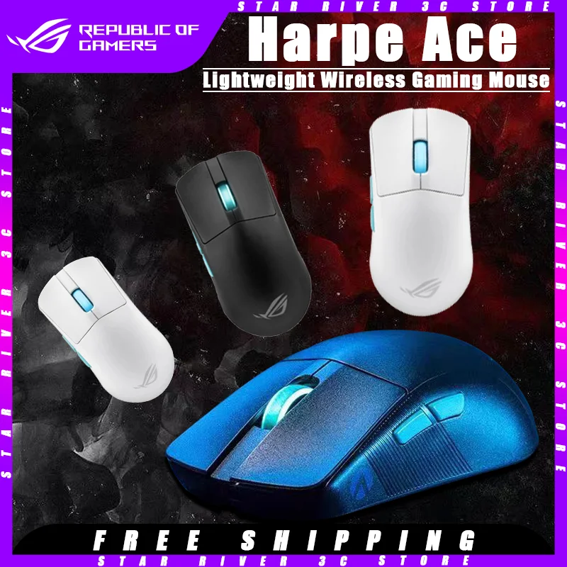 ROG Harpe Ace AimLab Edition Ultra-Lightweight Tri-Mode Wireless Gaming Mouse 36000DPI RGB Fps Programmable Pc Gamer Accessories