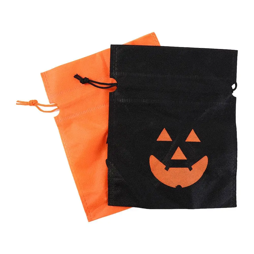 Handbag Halloween Candy Bag Packaging Coin Purse Jewelry Organizer Pumpkin Gift Bag Black Large Capacity