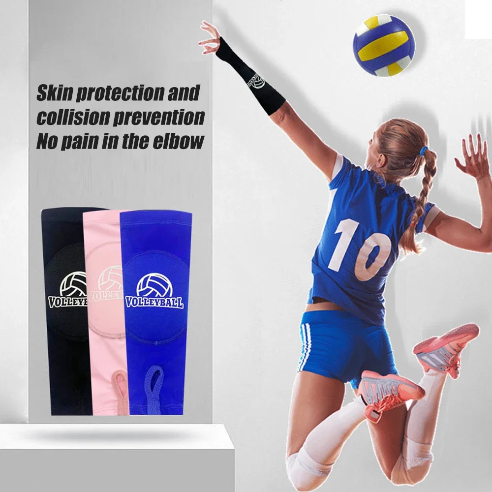 Kids/Adults Volleyball Arm Sleeves Passing Hitting Forearm Sleeves with Protection Pads and Thumb Hole Padded Volleyball Sleeves