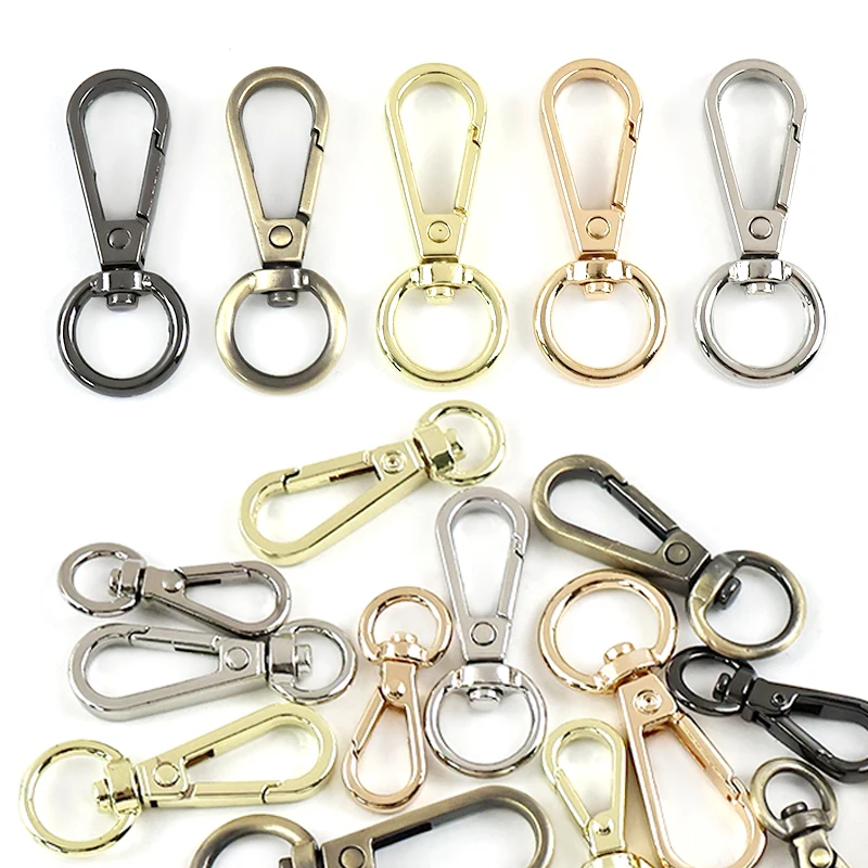 

10/30/50Pcs 8/10/13mm Metal Bags Buckle Swivel Lobster Clasp Trigger Clip Snap Hook Handbag Hanger KeyChain DIY Sewing Accessory