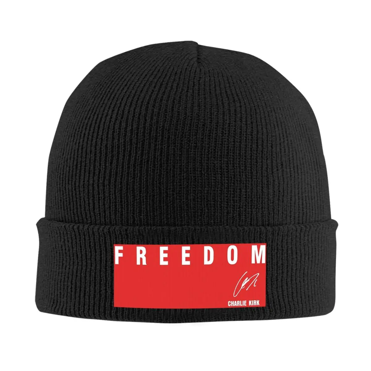 تشارلي كيرك الحرية الدافئة محبوك قبعة الشتاء متماسكة بونيه قبعة Skullies Beanies الهيب هوب قبعات للجنسين #4