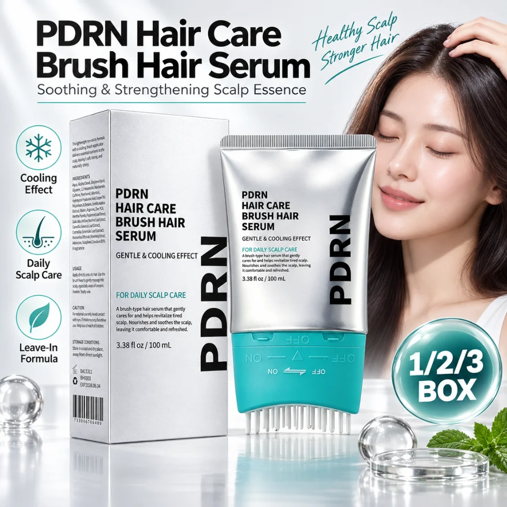 100ml Scalp Care Serum Cooling Lightweight Essence Moisturizing Root Treatment with Twist Lock Applicator for Dry Tired Scalp