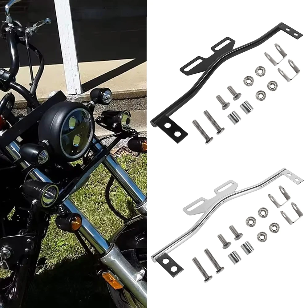 

Chrome Motorcycle Fog Light Bracket Motorbike Headlight Turn Signal Lamp Auxiliary Bar Holder For Harley Honda Suzuki Yamaha