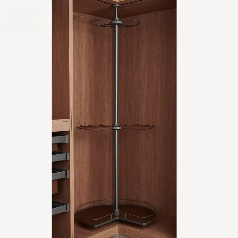 

360 rotating hanger wardrobe bedroom furniture closet storage corner design hardware
