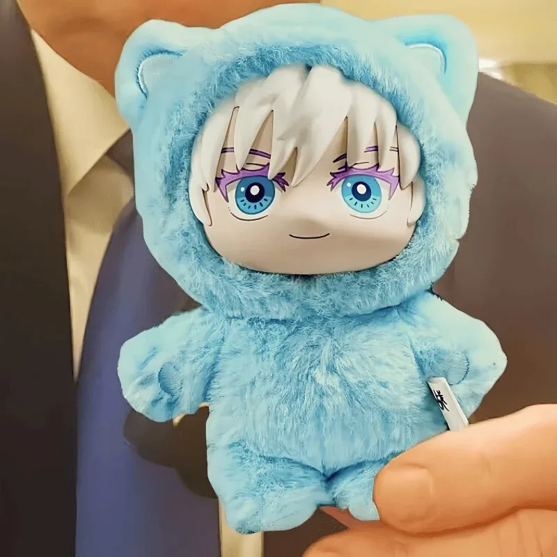 Pré-venda genuíno eaki jujutsu kaisen temporada 2 gato parque festa gojo satoru caixa cega boneca de pelúcia saco pingente modelo coleção