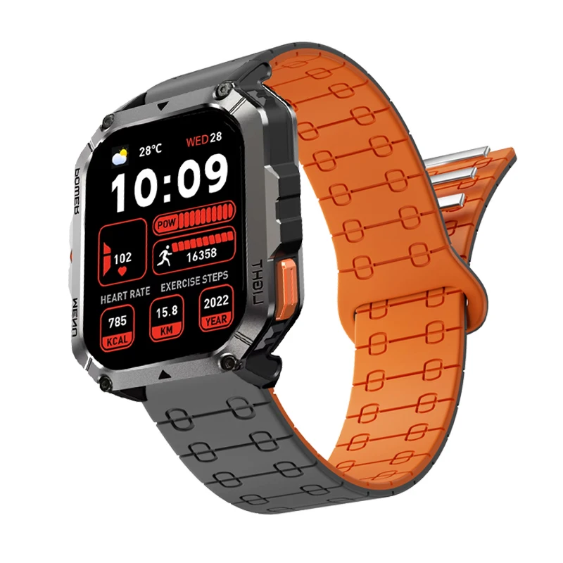 22mm Magnetic Silicone Band For Blackview W60 W70 Pro Strap Smartwatch Bracelet Correa For Blackview W50 W50Pro/X20 Watchband