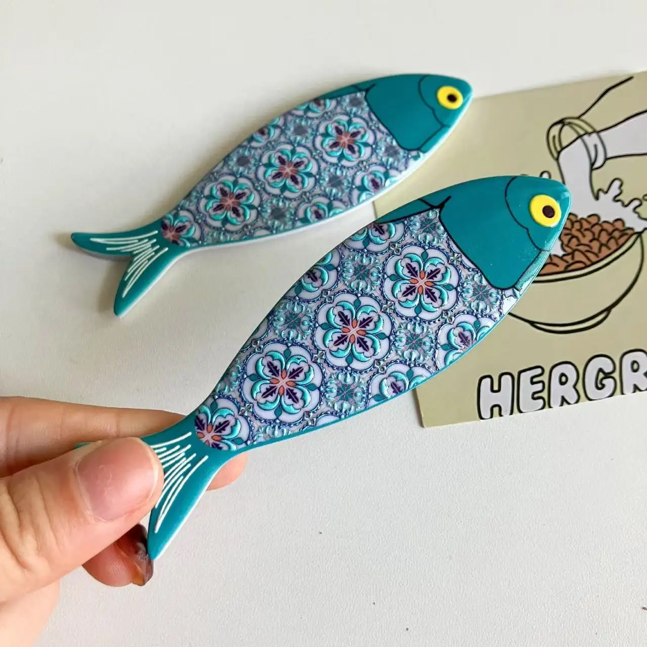 1PC Fridge Magnets Bohemia Style Fish Refrigerator Magnetic Sticker Gifts Photo Message Holder Kitchen Fridge Sticker Home Decor