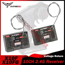 DUMBORC X10F X10FG 10CH 2.4G RC Receiver Gyro Voltage Return for X10P-350 DDF-350 Transmitter Remote Control Car Boat Tank Model