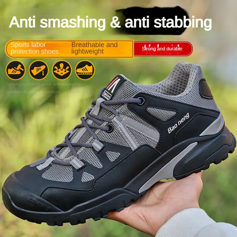 Work Sneakers Protective Safety Shoes Industrial Puncture-Proof Anti-smash Steel Toe Shoes