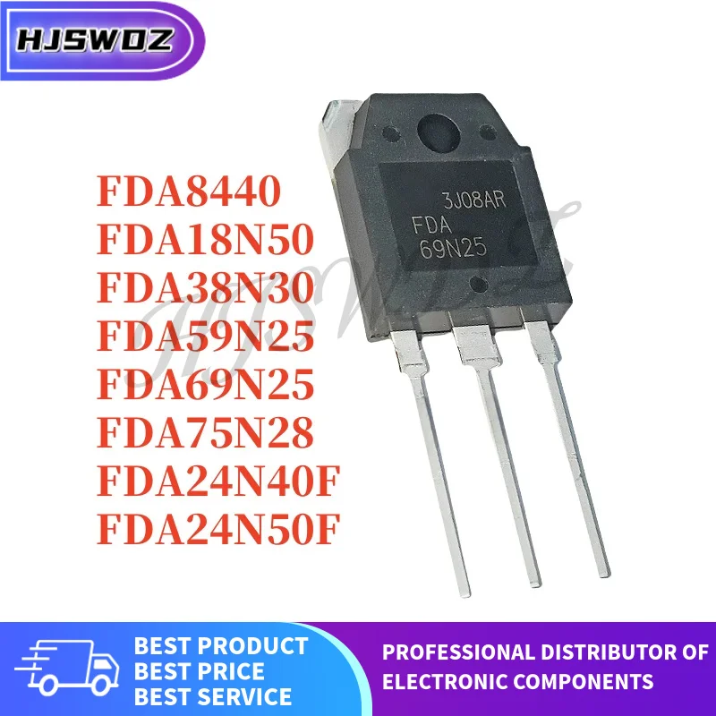 5PCS FDA69N25 FDA24N40F FDA38N30 FDA75N28 FDA24N50F FDA59N25 FDA8440 FDA18N50 TO-3P Brand New In Stock