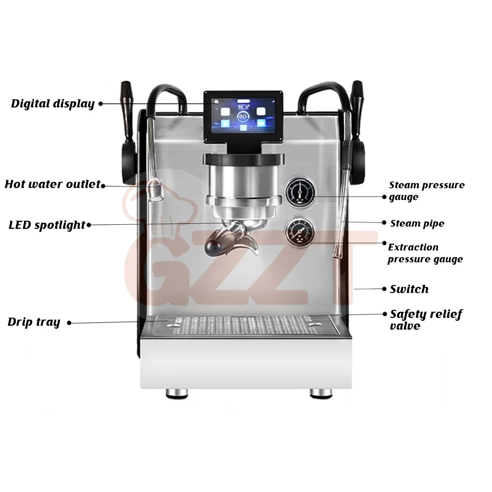 Single Head Big Power Commercial Coffee Machine Espresso Professional Cafe Cappuccino Automatic Italian Making Coffee Maker