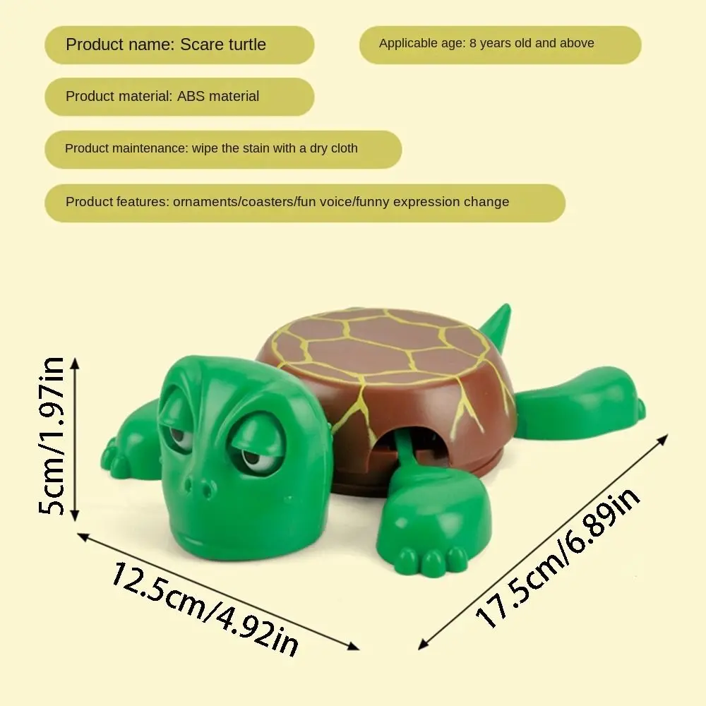 Press To Sound Panicked Turtle Coaster Gaping Eyes Creative Turtle Base Cup Mat Anti-scald Non-slip Tea Cups Coaster Restaurants