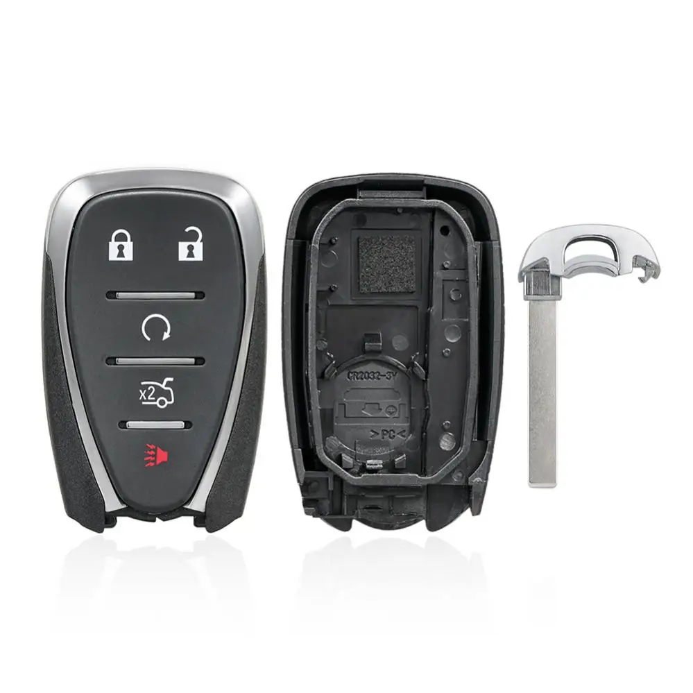 5-кнопочный автомобильный пульт дистанционного управления, чехол для брелока, подходит для Cruze Malibu Camaro, черный смарт-брелок с дистанционным управлением, сменный чехол
