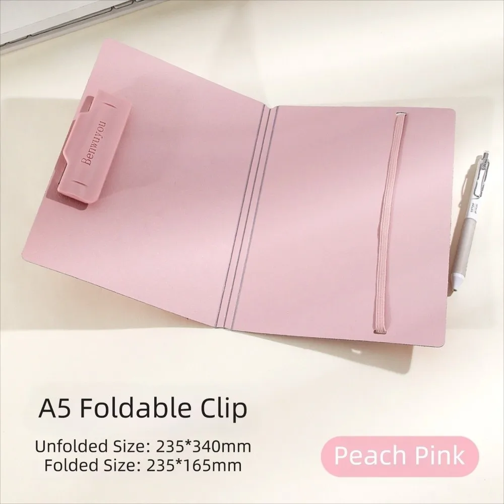 Waterproof A5 Folding Folder PP Material Durable A5 Clipboard Folder Foldable Portable Elastic Strap File Folder Schools