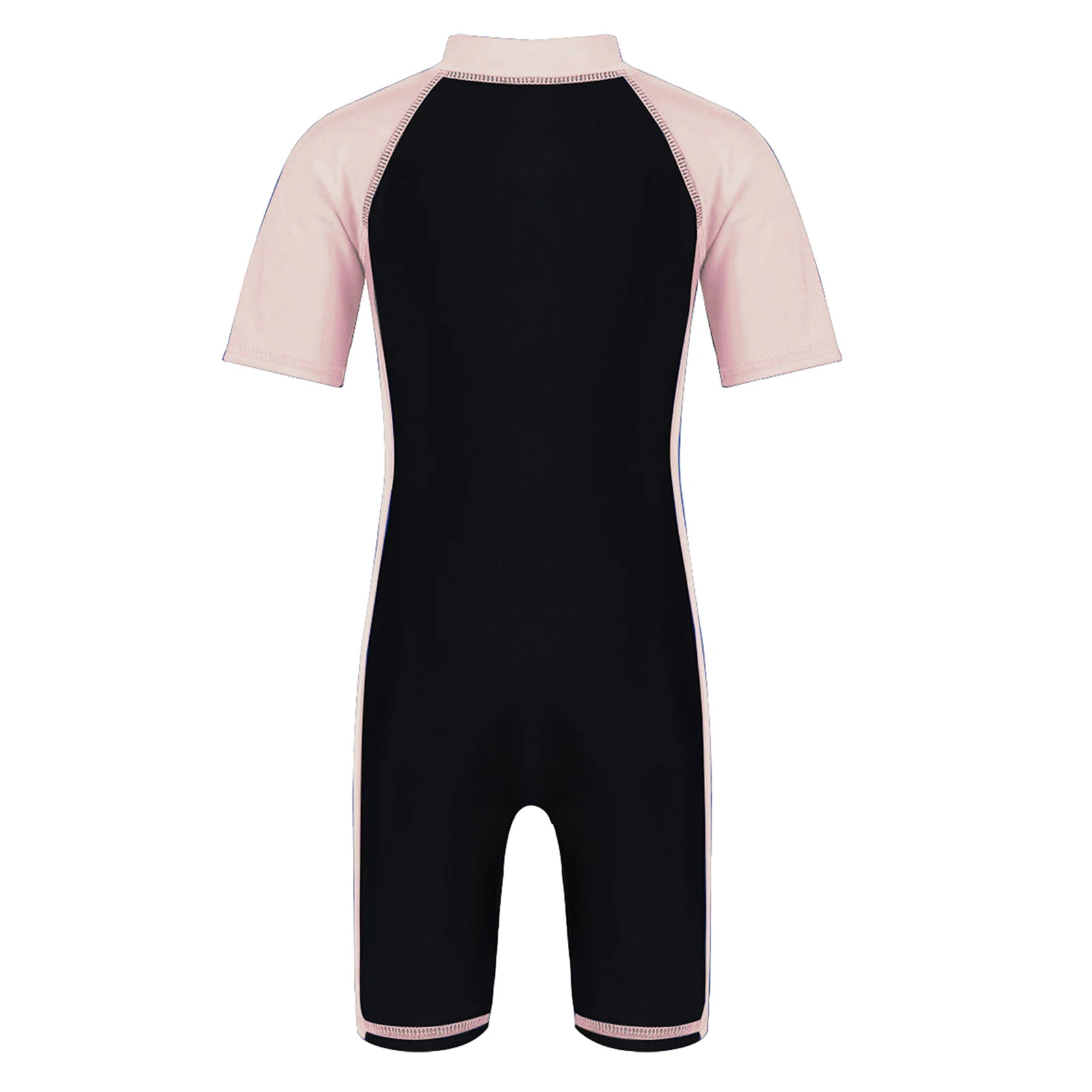 Kids Short Sleeve One-piece Sunscreen Swimsuit Summer Swimwear Rash Guard Wetsuit Bathing Suit for Pool Party Beach Hot Spring