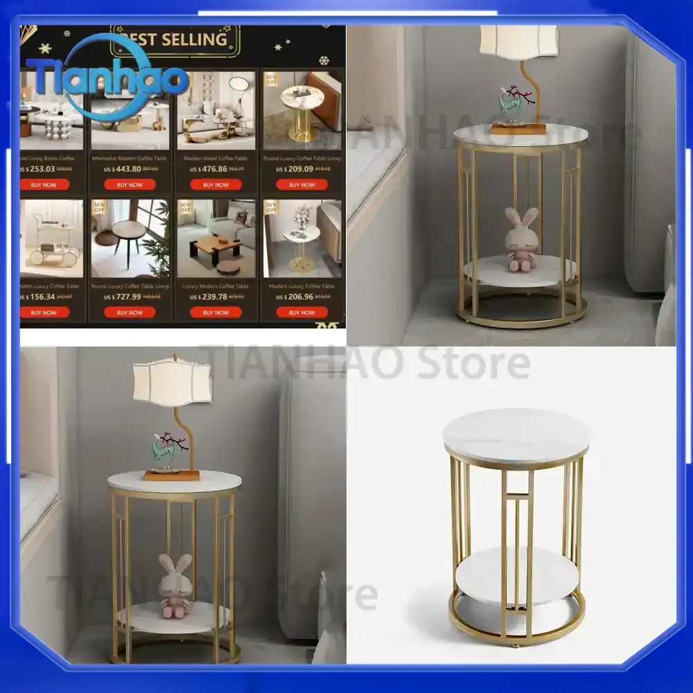 Round Coffee Table for Modern Home Kitchen Living Room Minimalist Basse Pour Salon Decoration Luxury Unique Design