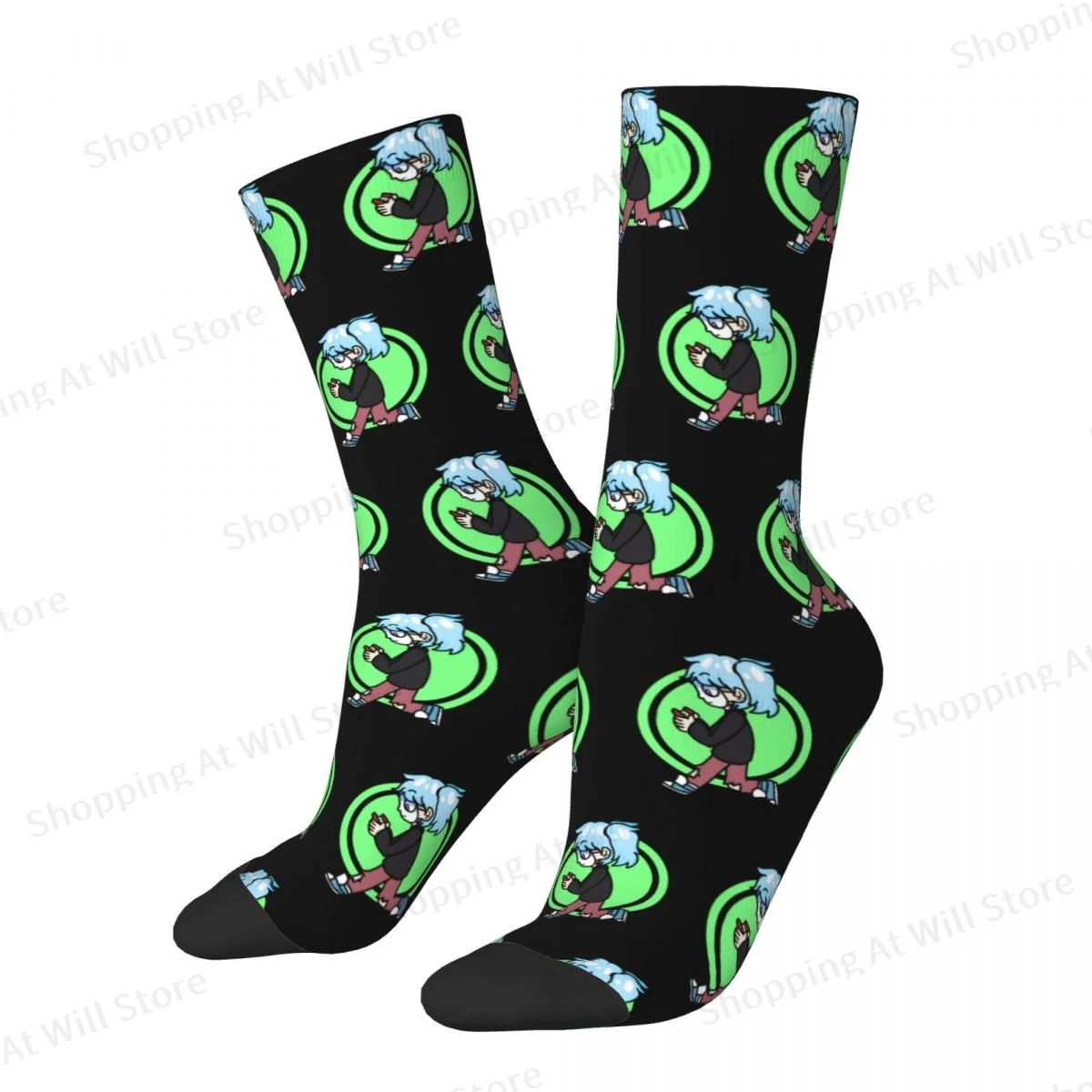 Sally Face Puzzle Game Sally Face - Looking For Spooks Men Women Happy Socks Cycling Novelty Four Seasons Stockings Gift