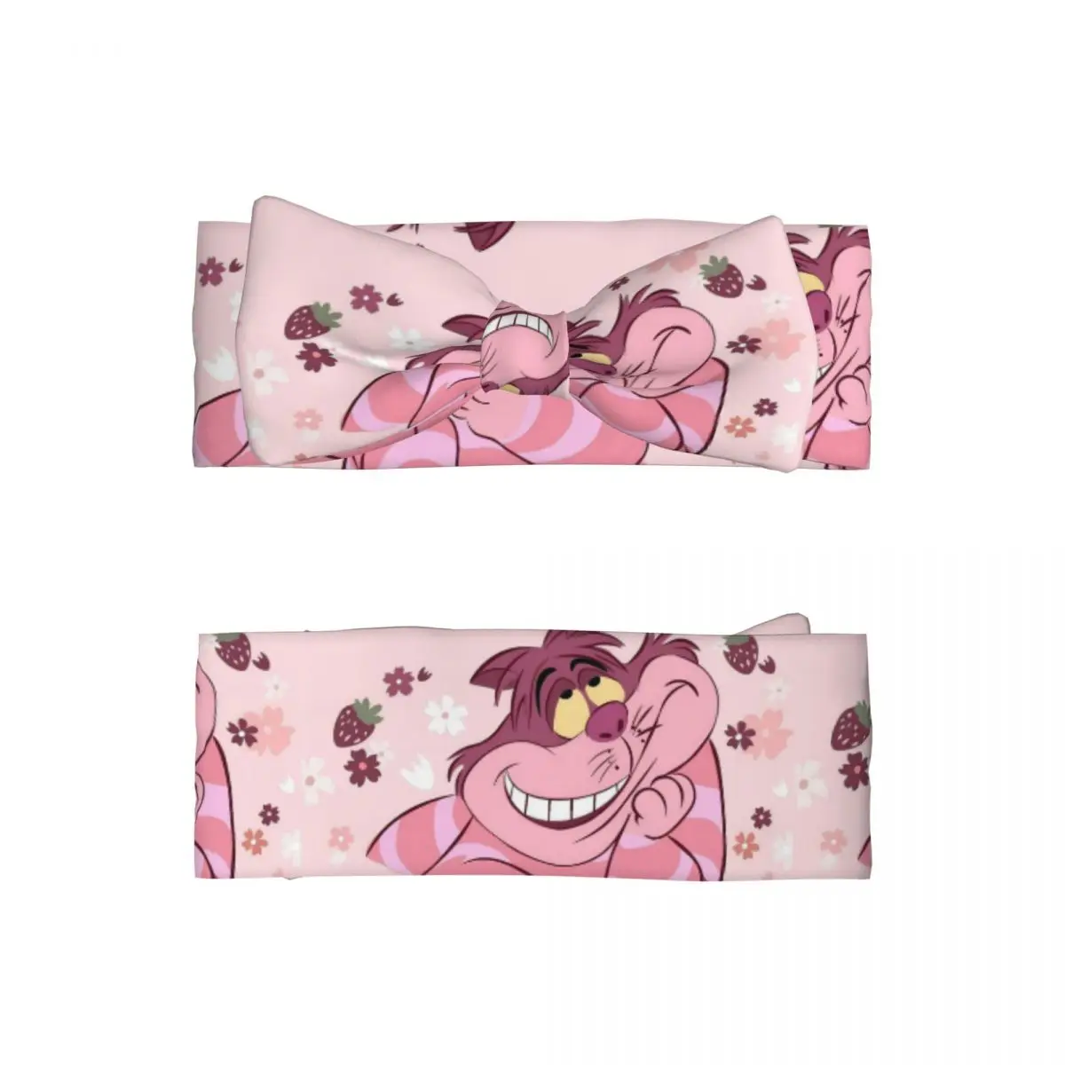 

Детская повязка на голову с бантом, тюрбан с принтом Чеширского кота, эластичные милые аксессуары для волос