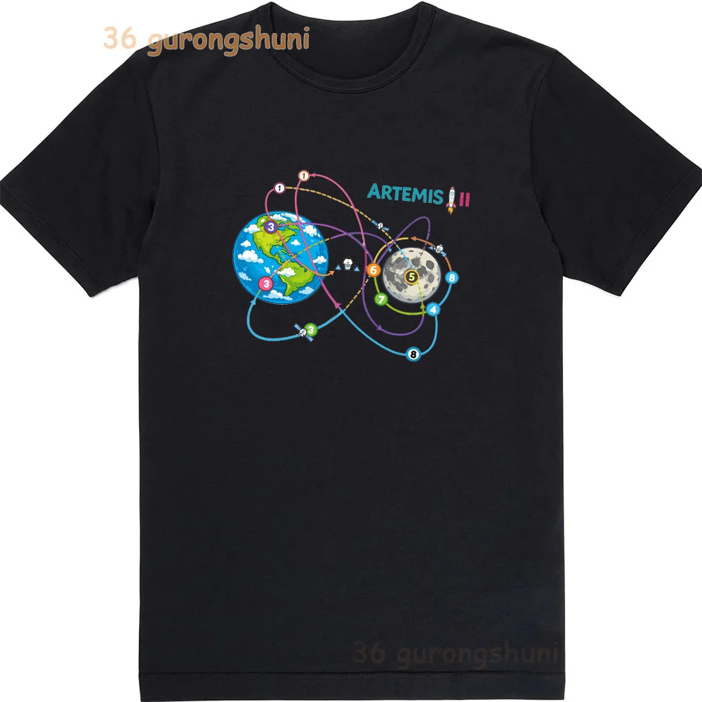 Boy T Shirt For Girls summer Tops Artemis 2 black shirts Kids Solar System 8 Planets Clothes baby Short Sleeve children tshirt