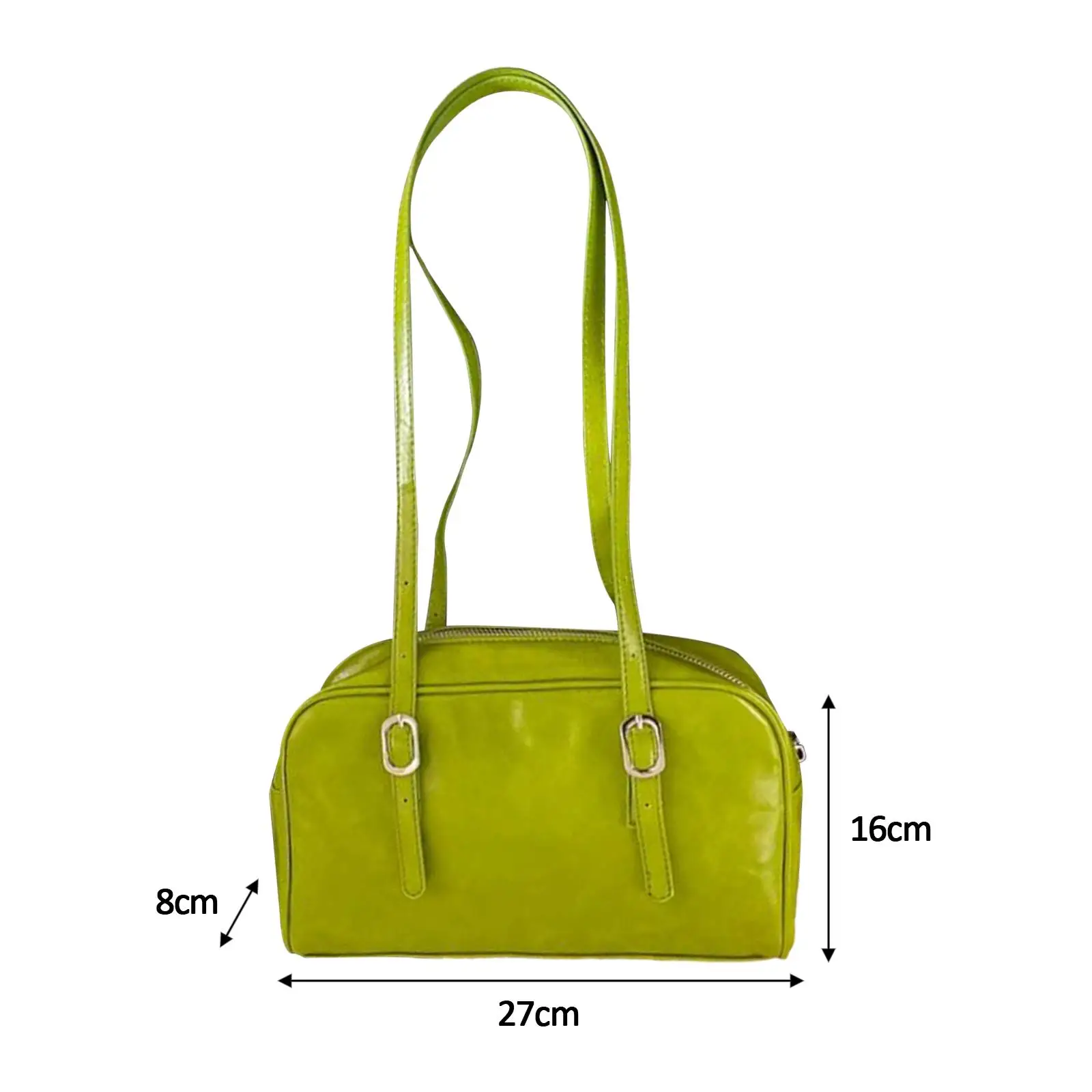 حقيبة كتف نسائية من جلد البولي يوريثان حقيبة يد حمل تعمل مع حقيبة تحت الإبط بسحاب